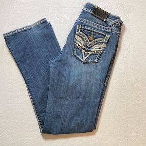 Vigoss Womens Blue Jeans The New York Size 6 Inseam 32 Embellished GUC